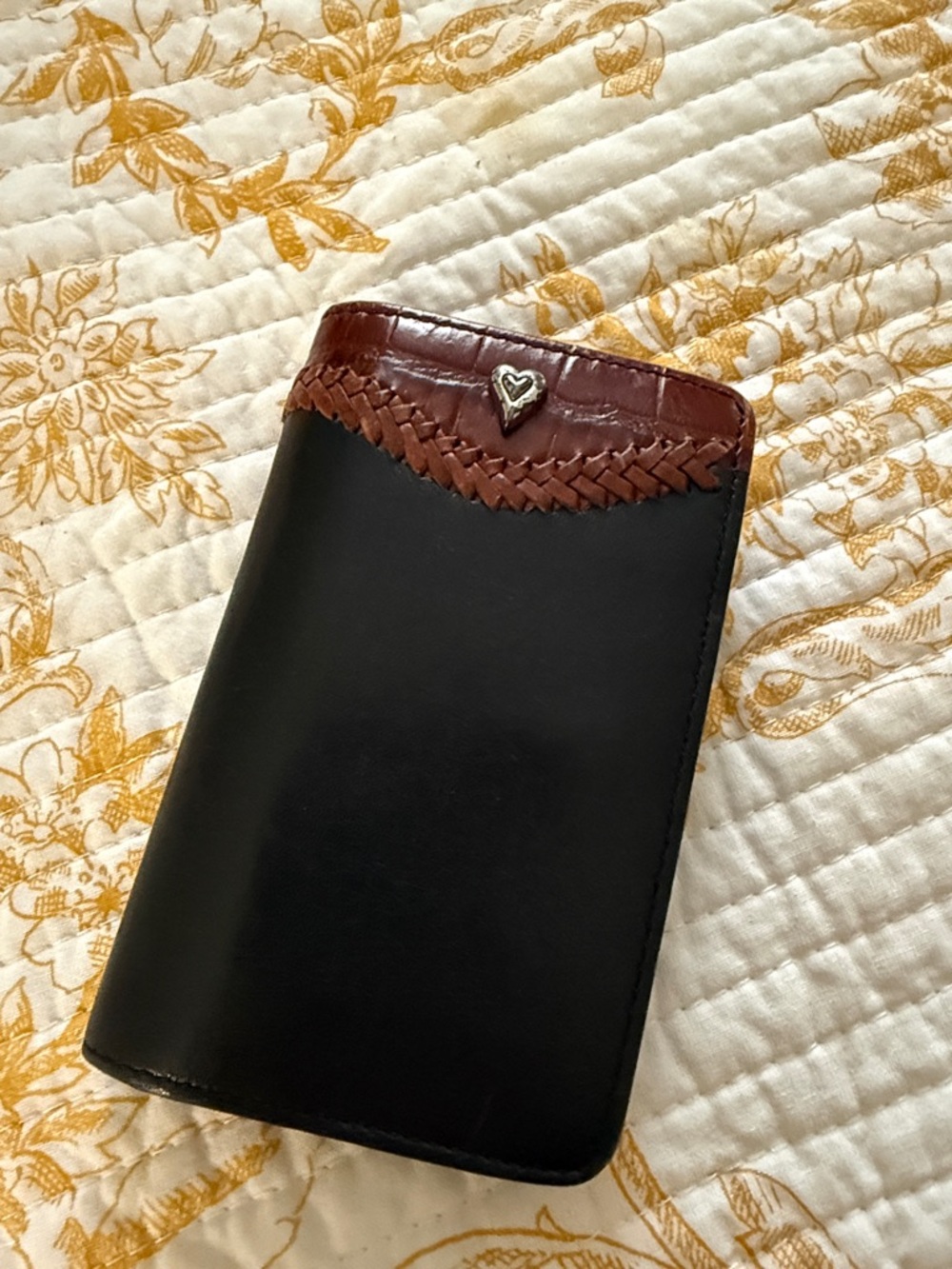 Brighton Black and Brown Leather Key & Card Holder